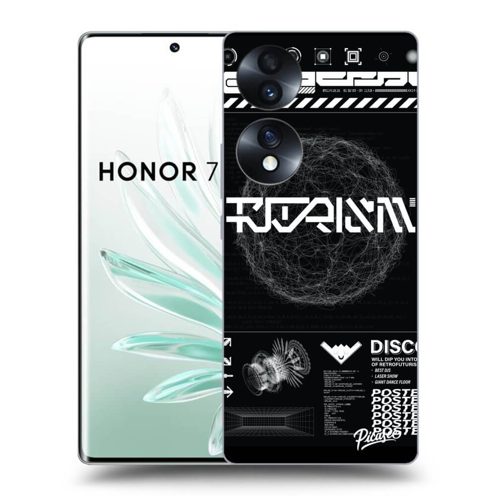 Picasee silikónový prehľadný obal pre Honor 70 - BLACK DISCO