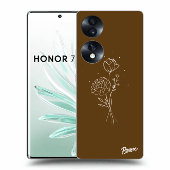 Picasee ULTIMATE CASE pro Honor 70 - Brown flowers