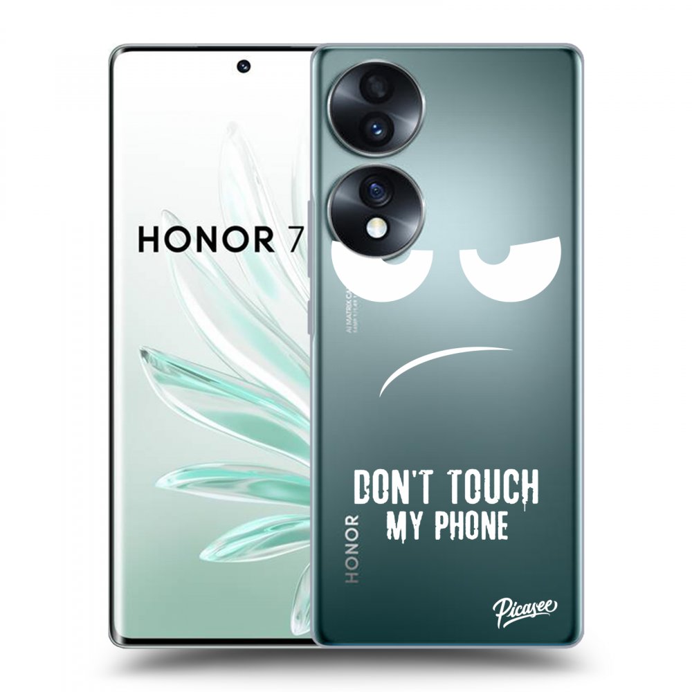 Picasee silikónový prehľadný obal pre Honor 70 - Don't Touch My Phone