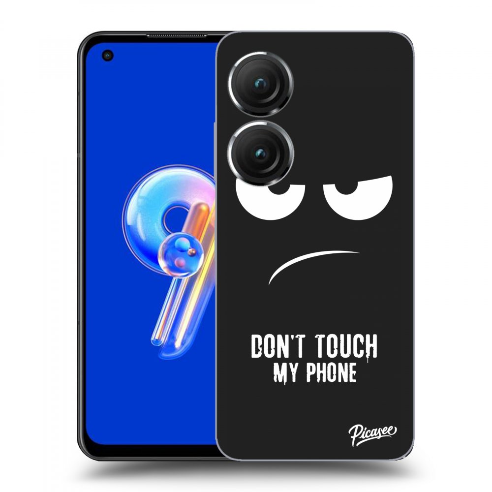 Picasee silikónový čierny obal pre Asus Zenfone 9 - Don't Touch My Phone