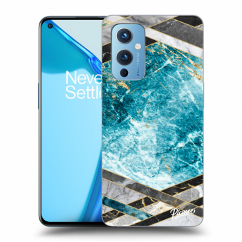 Picasee ULTIMATE CASE pro OnePlus 9 - Blue geometry