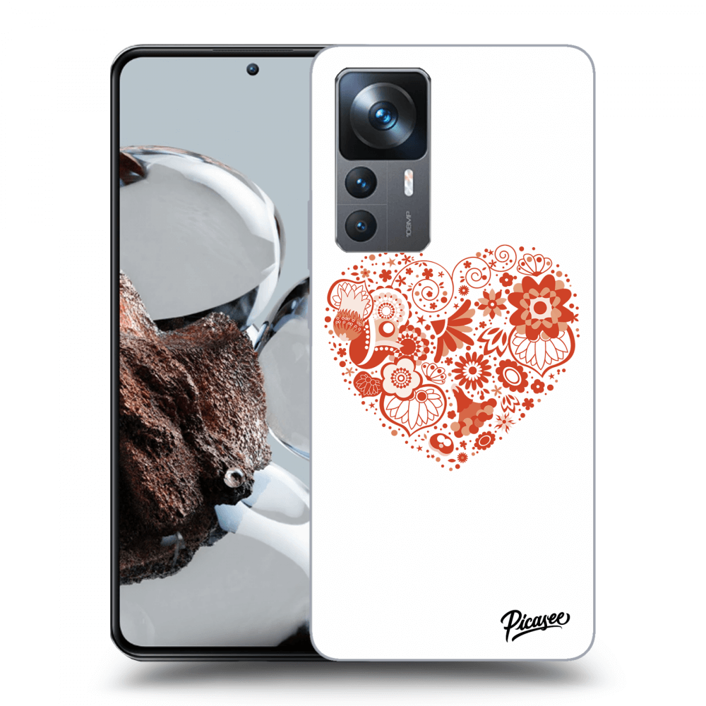 Picasee silikónový čierny obal pre Xiaomi 12T Pro - Big heart