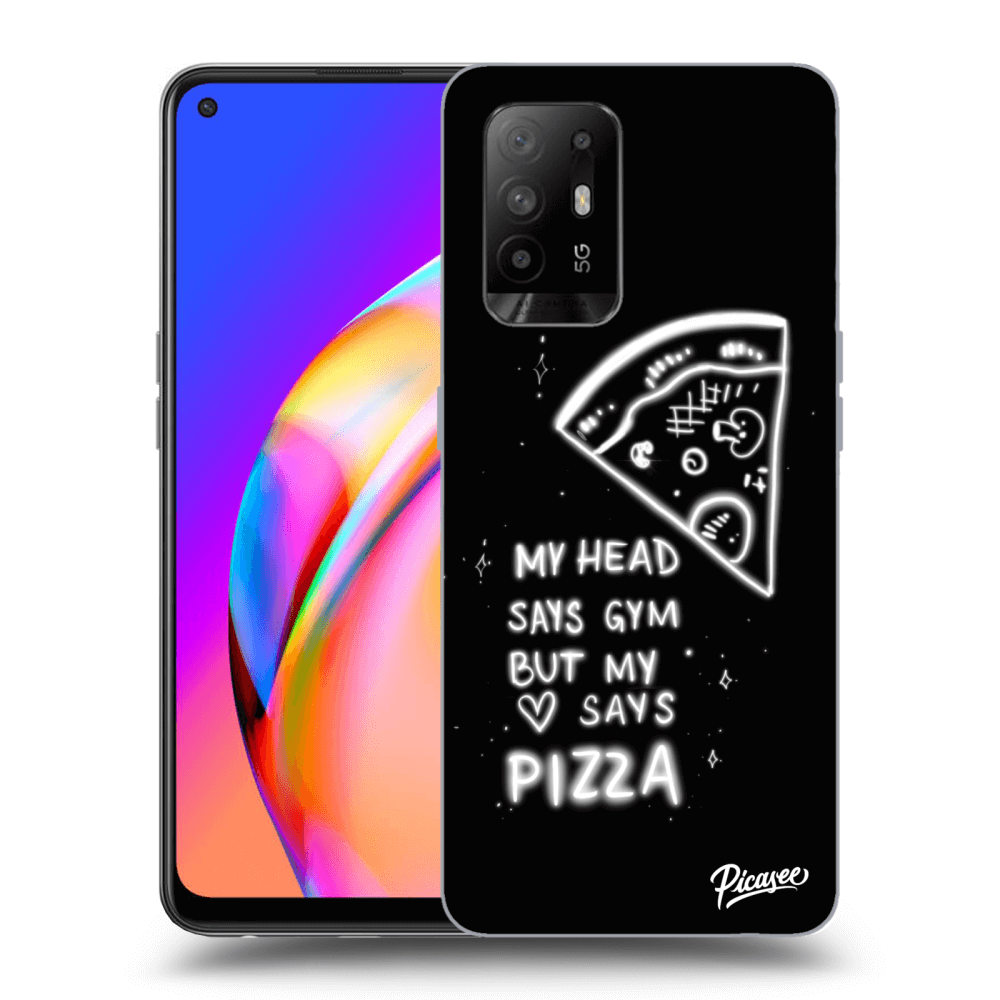 Picasee silikónový čierny obal pre OPPO A94 5G - Pizza