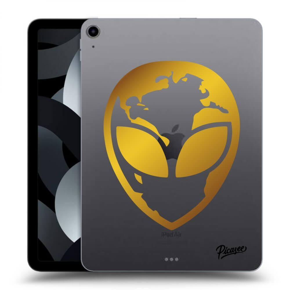Picasee silikónový prehľadný obal pre Apple iPad 10,9" 2022 (10.generace) - EARTH - Gold Alien 3.0