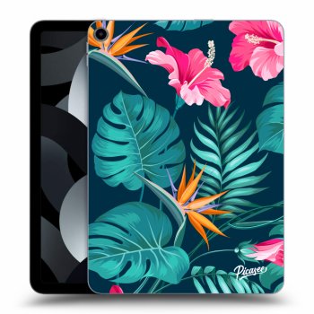 Picasee silikónový prehľadný obal pre Apple iPad 10,9" 2022 (10.generace) - Pink Monstera