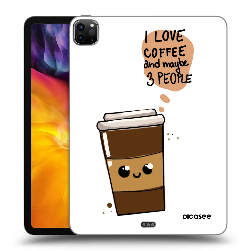 Silikónový čierny obal pre Apple iPad Pro 11" 2022 M2 (4.generace) - Cute coffee
