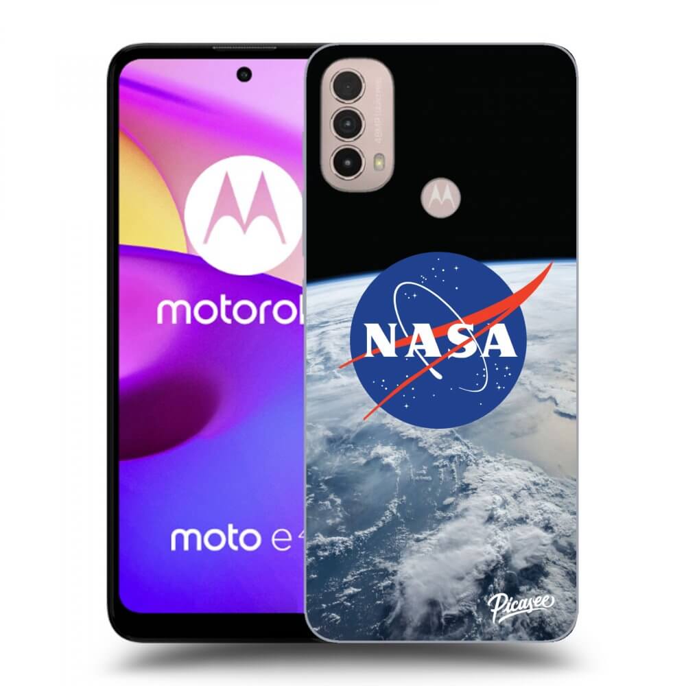Picasee silikónový čierny obal pre Motorola Moto E40 - Nasa Earth