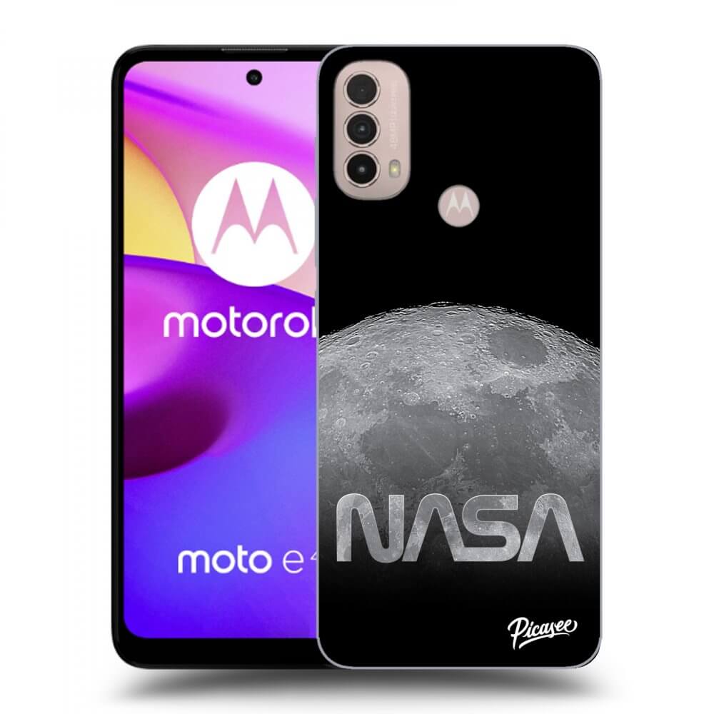 Picasee silikónový čierny obal pre Motorola Moto E40 - Moon Cut