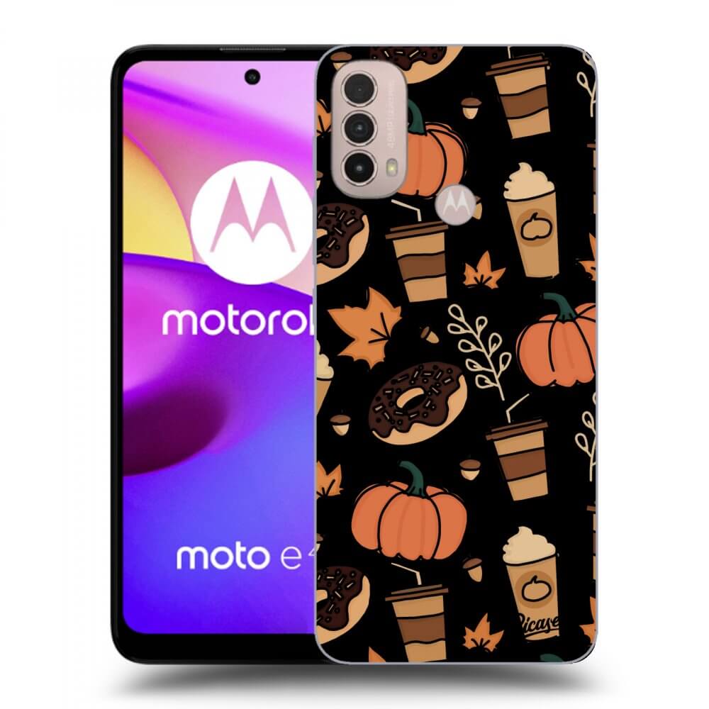 Picasee silikónový čierny obal pre Motorola Moto E40 - Fallovers