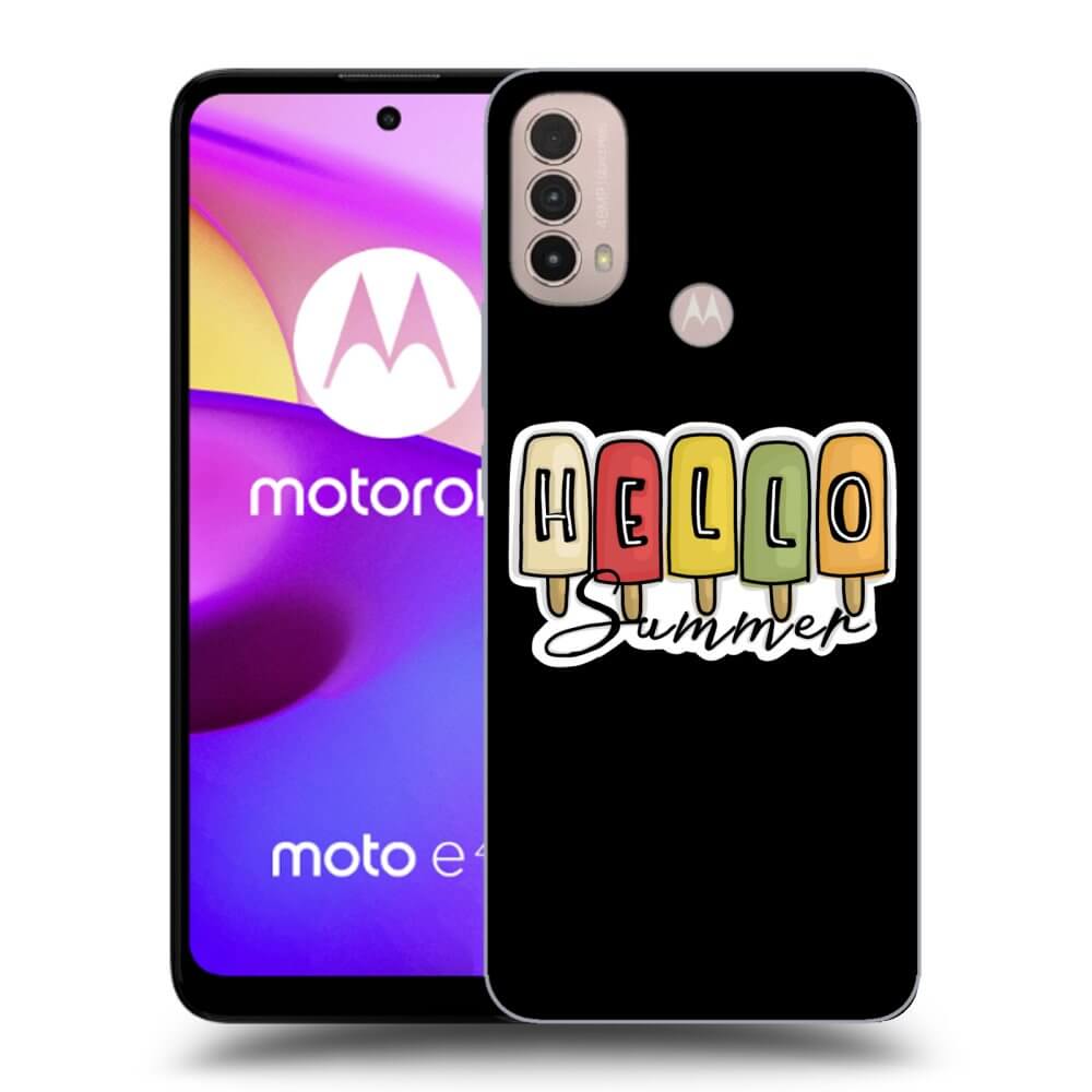 Picasee silikónový čierny obal pre Motorola Moto E40 - Ice Cream
