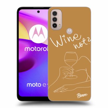 Picasee silikónový čierny obal pre Motorola Moto E40 - Wine not