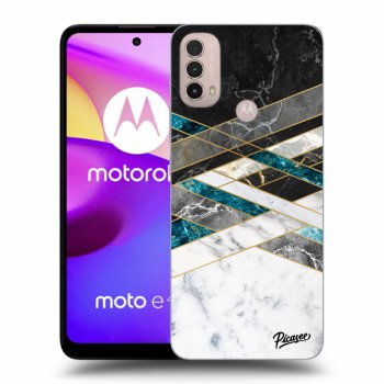 Obal pre Motorola Moto E40 - Black & White geometry