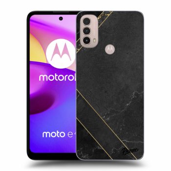 Picasee silikónový čierny obal pre Motorola Moto E40 - Black tile