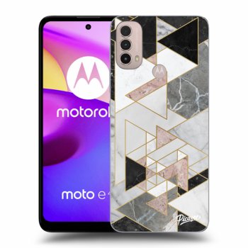 Picasee silikónový čierny obal pre Motorola Moto E40 - Light geometry