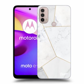 Obal pre Motorola Moto E40 - White tile