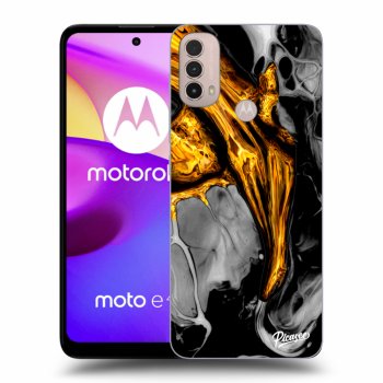 Obal pre Motorola Moto E40 - Black Gold