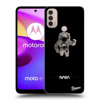Picasee silikónový čierny obal pre Motorola Moto E40 - Astronaut Minimal