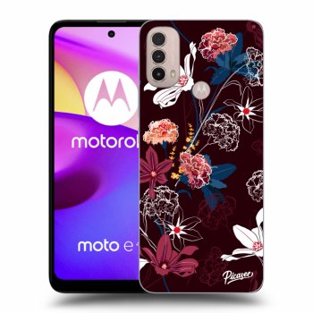 Picasee silikónový čierny obal pre Motorola Moto E40 - Dark Meadow