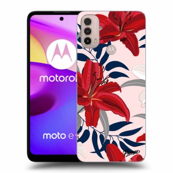 Obal pre Motorola Moto E40 - Red Lily