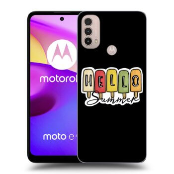 Picasee silikónový čierny obal pre Motorola Moto E40 - Ice Cream