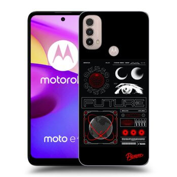 Picasee silikónový čierny obal pre Motorola Moto E40 - WAVES