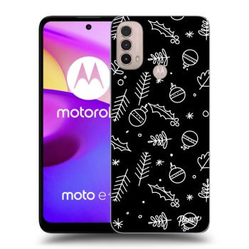 Picasee silikónový čierny obal pre Motorola Moto E40 - Mistletoe