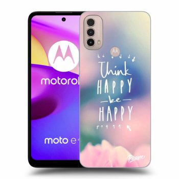 Picasee silikónový čierny obal pre Motorola Moto E40 - Think happy be happy
