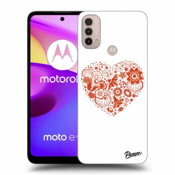 Picasee silikónový čierny obal pre Motorola Moto E40 - Big heart