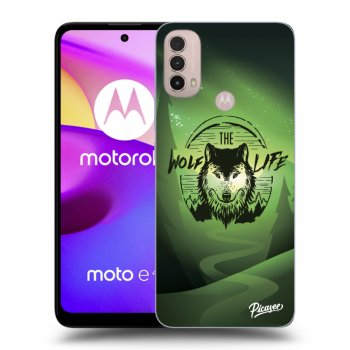 Picasee silikónový čierny obal pre Motorola Moto E40 - Wolf life