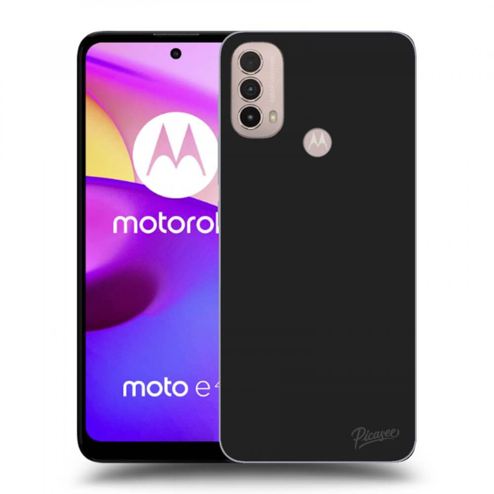 Picasee silikónový čierny obal pre Motorola Moto E40 - Clear
