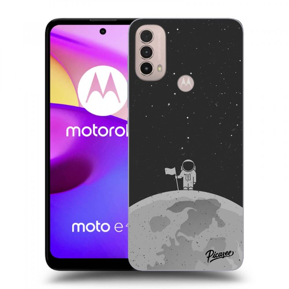 Picasee silikónový čierny obal pre Motorola Moto E40 - Astronaut