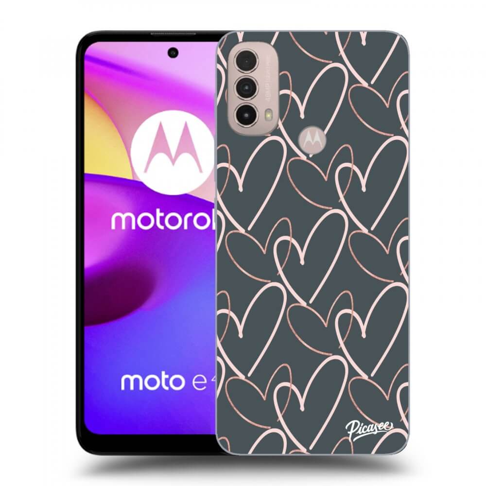 Picasee silikónový čierny obal pre Motorola Moto E40 - Lots of love
