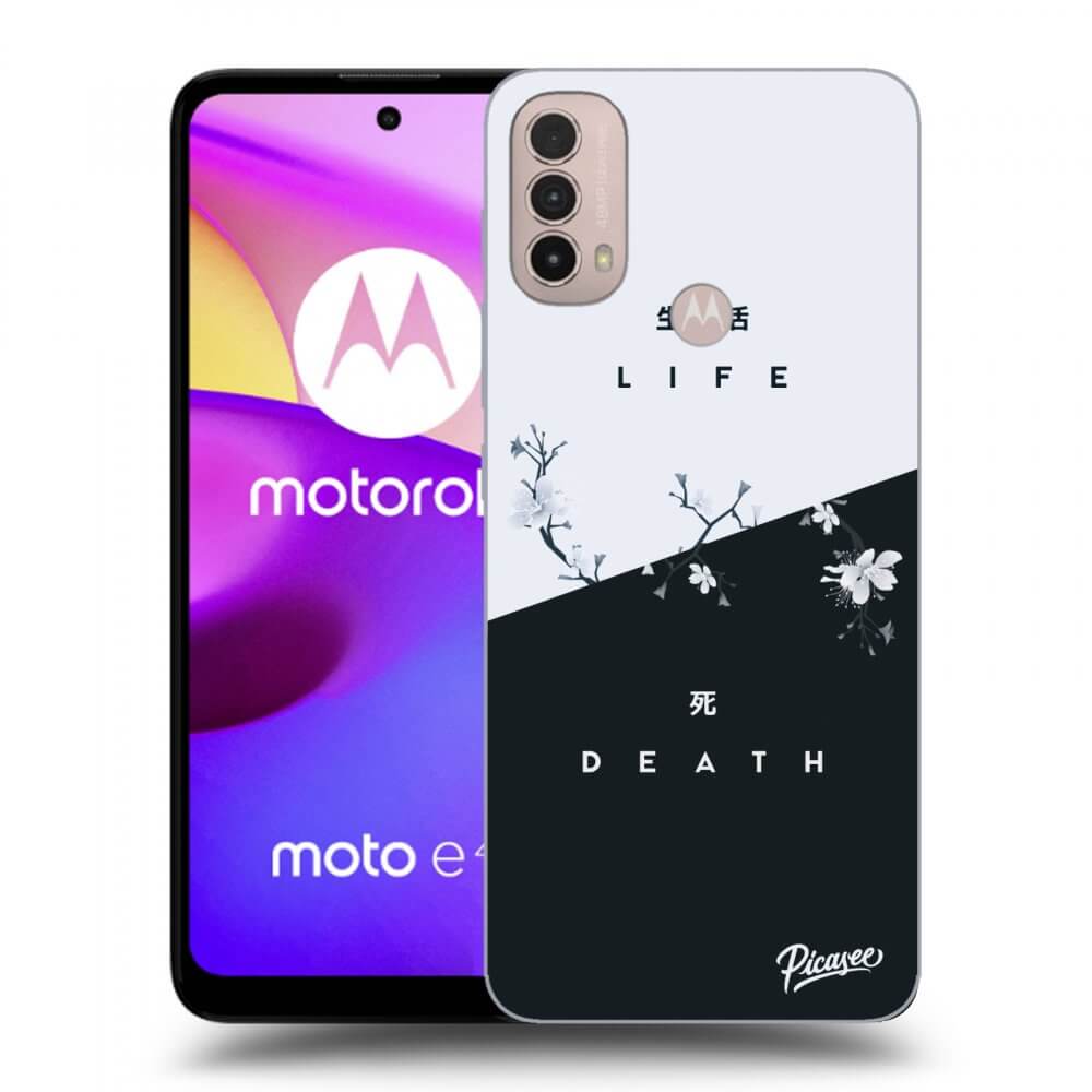 Picasee silikónový čierny obal pre Motorola Moto E40 - Life - Death