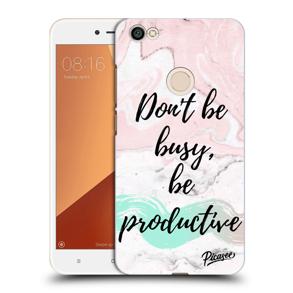 Picasee plastový čierny obal pre Xiaomi Redmi Note 5A Global - Don't be busy, be productive
