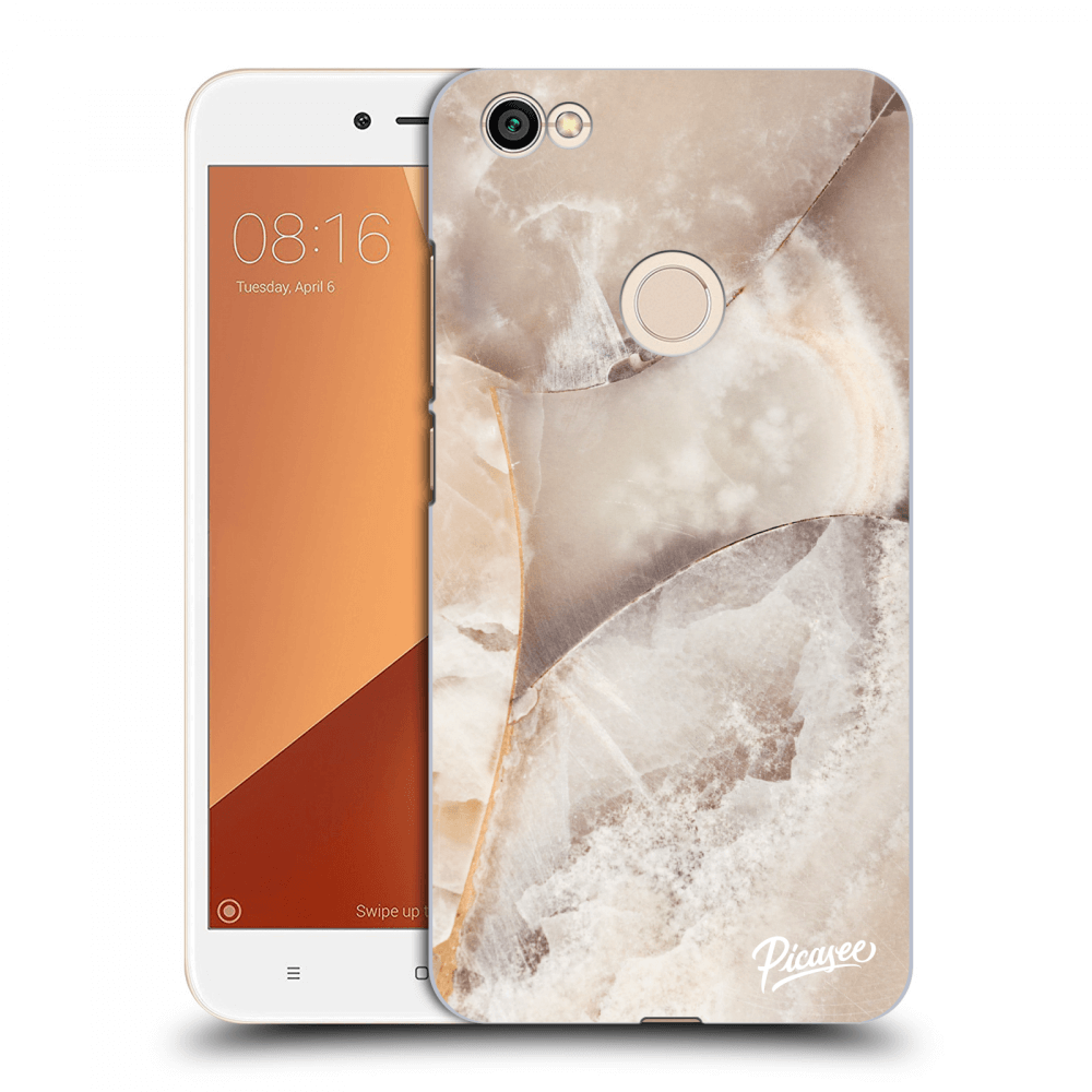 Picasee silikónový prehľadný obal pre Xiaomi Redmi Note 5A Global - Cream marble