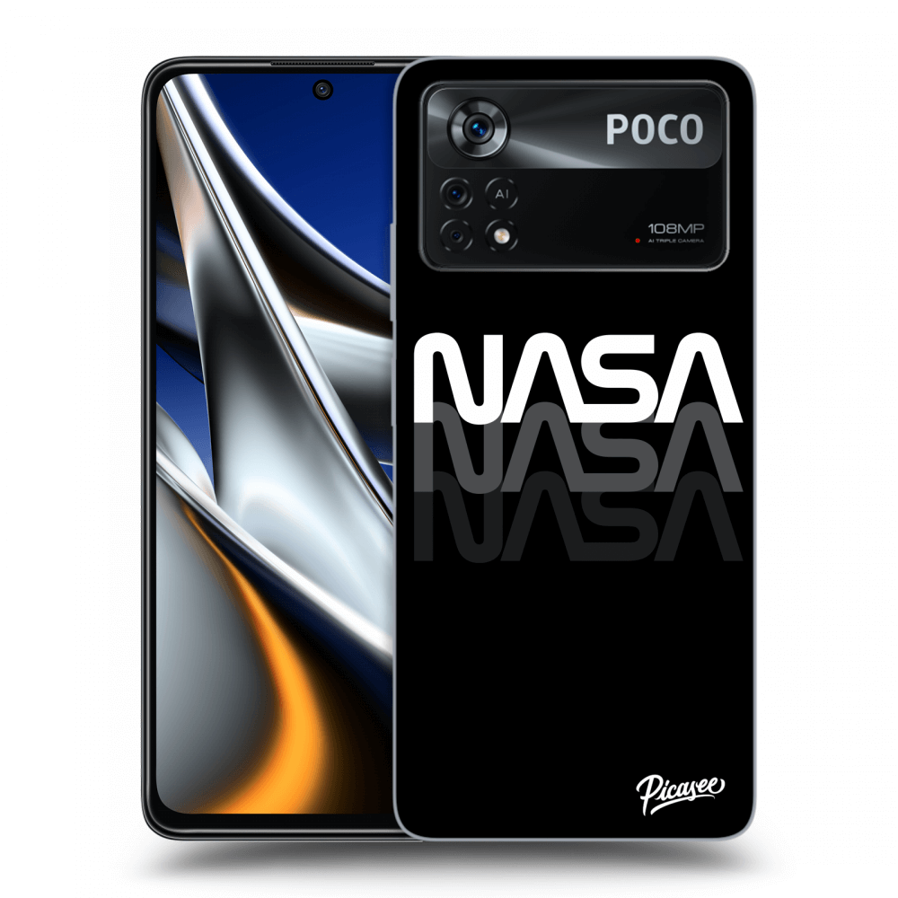 Picasee silikónový čierny obal pre Xiaomi Poco M4 Pro - NASA Triple