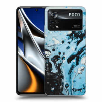 Picasee silikónový čierny obal pre Xiaomi Poco M4 Pro - Organic blue