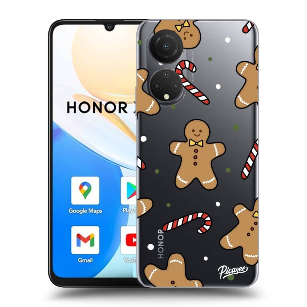 Picasee silikónový prehľadný obal pre Honor X7 - Gingerbread