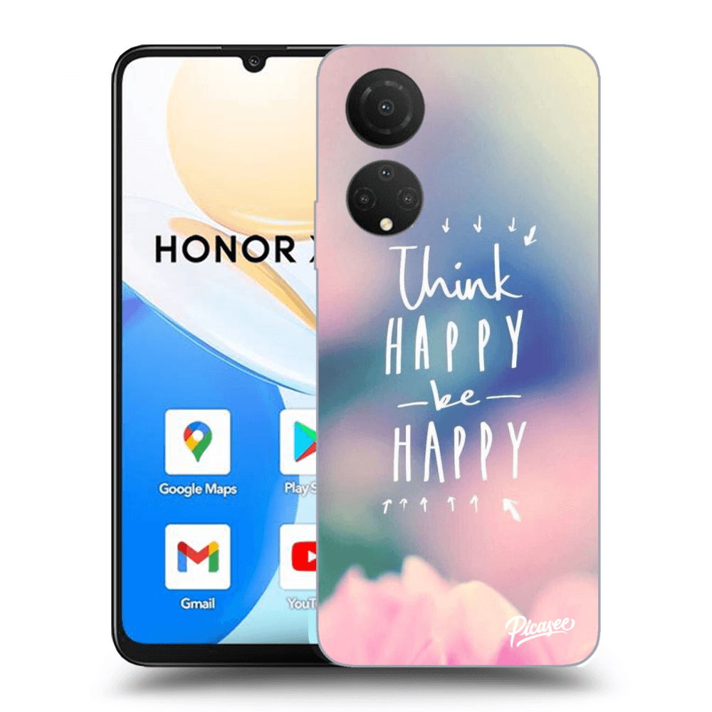 Picasee silikónový prehľadný obal pre Honor X7 - Think happy be happy