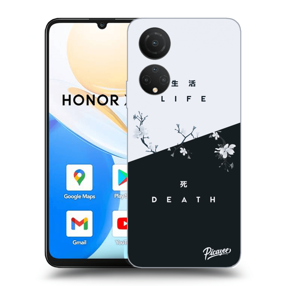 Picasee silikónový čierny obal pre Honor X7 - Life - Death