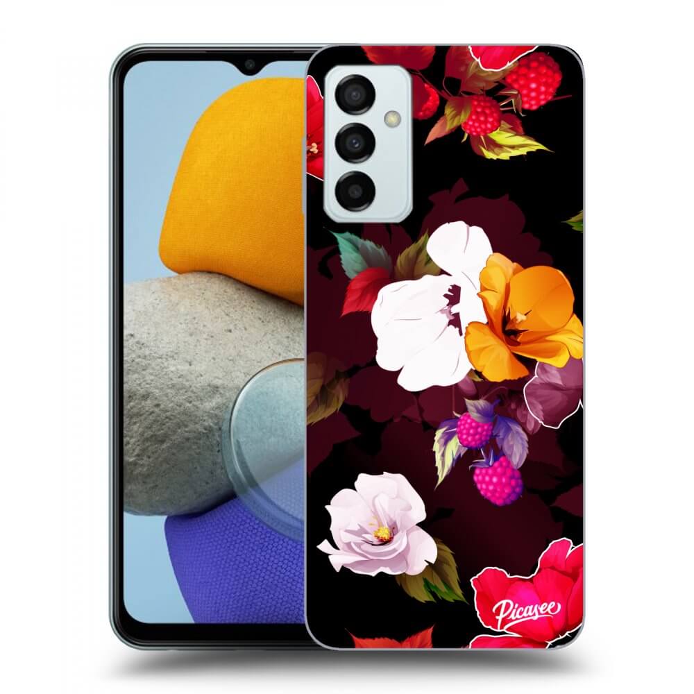 Picasee silikónový čierny obal pre Samsung Galaxy M23 5G - Flowers and Berries