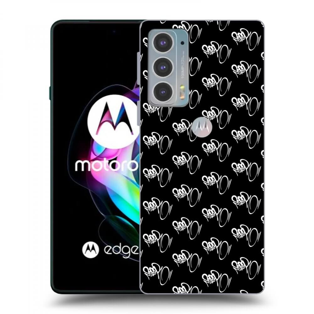 Picasee silikónový čierny obal pre Motorola Edge 20 - Separ - White On Black