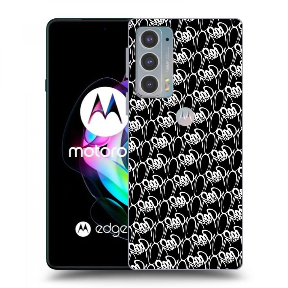 Picasee silikónový čierny obal pre Motorola Edge 20 - Separ - White On Black 2