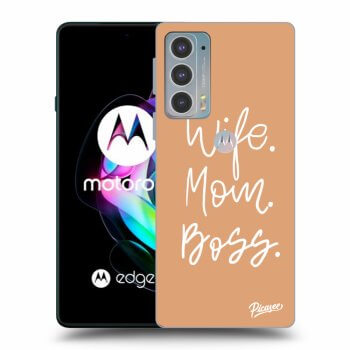 Picasee silikónový prehľadný obal pre Motorola Edge 20 - Boss Mama