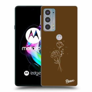 Obal pre Motorola Edge 20 - Brown flowers
