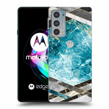 Obal pre Motorola Edge 20 - Blue geometry