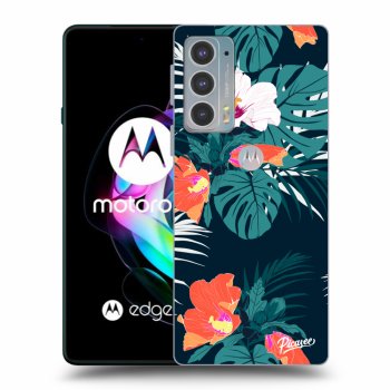 Picasee silikónový čierny obal pre Motorola Edge 20 - Monstera Color