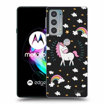 Picasee silikónový čierny obal pre Motorola Edge 20 - Unicorn star heaven