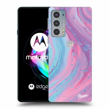 Obal pre Motorola Edge 20 - Pink liquid