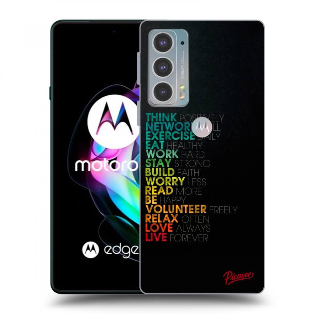 Picasee silikónový prehľadný obal pre Motorola Edge 20 - Motto life
